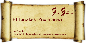 Filusztek Zsuzsanna névjegykártya